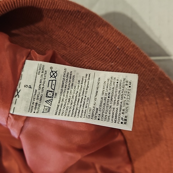 Gap Pink Nylon Bomber Jacket Pink Size S - Picture 7 of 12